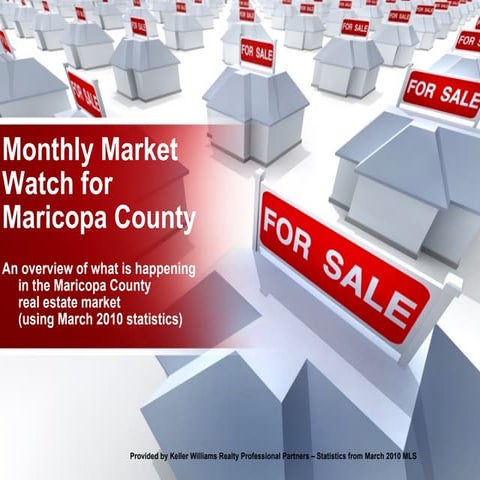 Maricopa Monthly Market Watch For March 2010