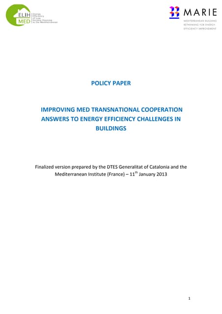 Marie project policy paper