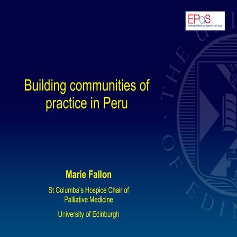 Building communities of practice in Peru
