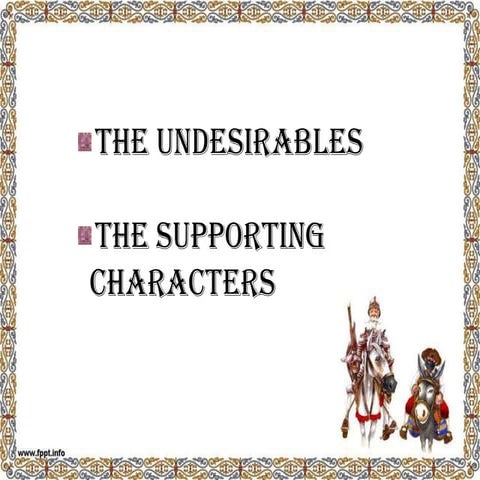 The Undesirables and Supporting Characters of Noli Me Tangere