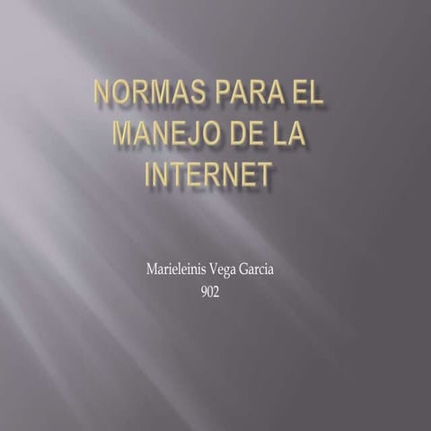 Normas éticas para el manejo de la Internet 