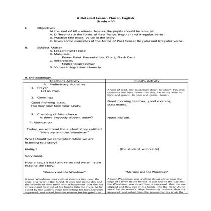 Detailed lesson plan in english vi | DOCX
