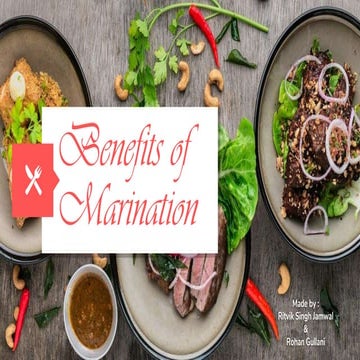 Benefits of Marination