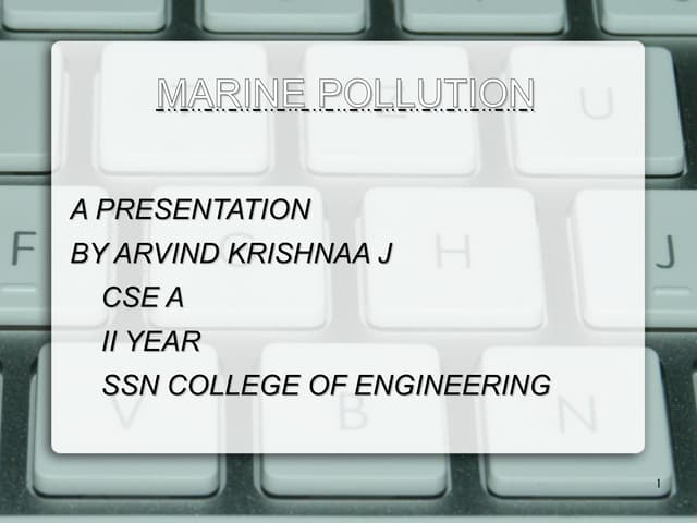 Marine Pollution