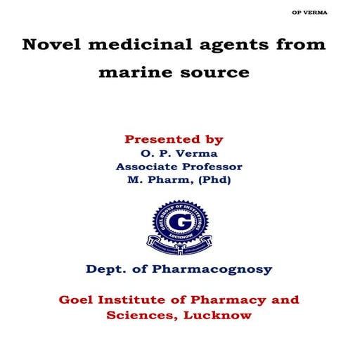Marine as a source of drugs | PDF