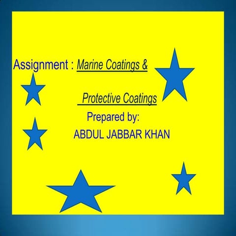 Marine coating  assigment