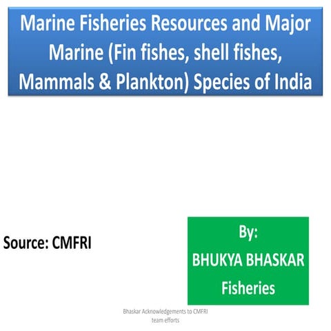 Marine fisheries resources and marine species of India.pdf