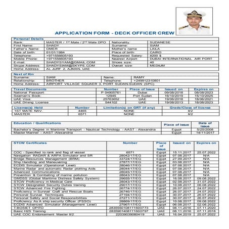 Marine officer resume