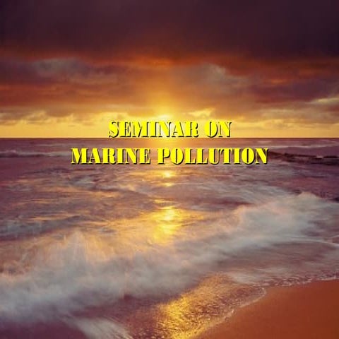 Marine pollution