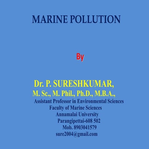 Marine pollution