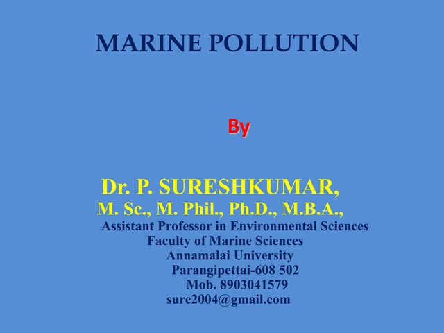 Marine pollution