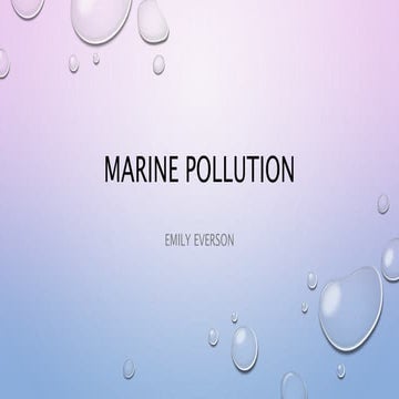 Marine pollution ppt