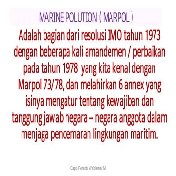 Marine Polution Annex V