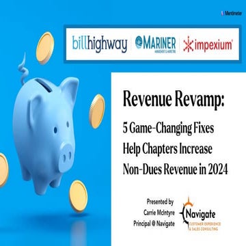 Revenue Revamp: 5 Game-Changing Fixes Help Chapters Increase Non-Dues Revenue...