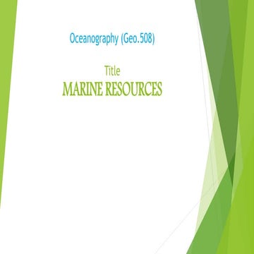 Marine resoues ppt