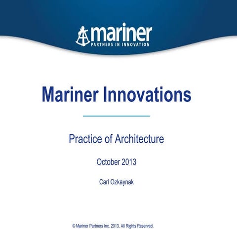 Mariner innovations   practice of architecture