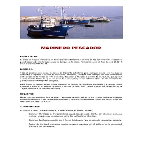 Marinero pescador