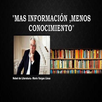 Análisis, crítica... cuestionario más información, menos conocimiento ...