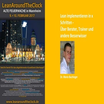 Lean implementieren in x Schritten Über Berater, Trainer und andere Besserwisser