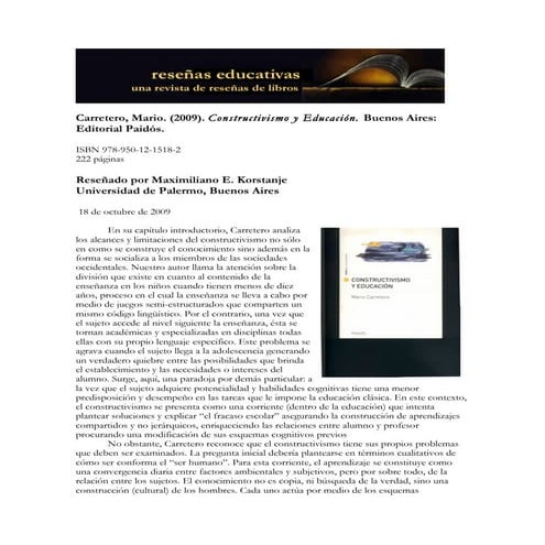 Mariocarretero reseñaconstructivismo