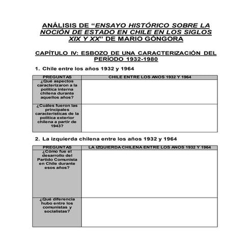 Análisis de Mario Góngora