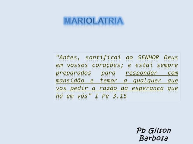 Mariolatria | PPT