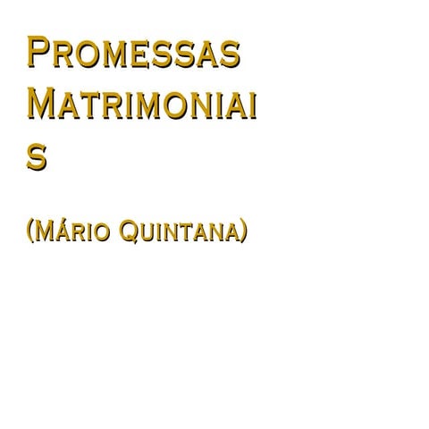 Promessas Matrimoniais