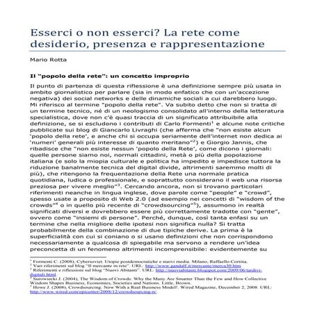 Esserci o non esserci