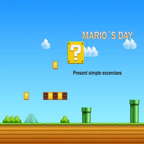 Mario´s day Past simple verb To Be: Was/ were