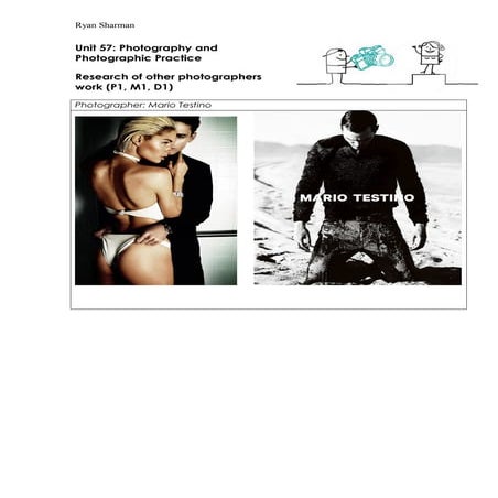 Mario Testino Analysis Work Sheet