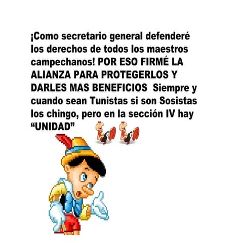 Mariotunpinocho y la alianza por la educacion