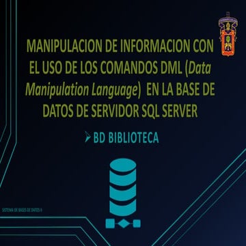 Uso de comandos INSERT, UPDATE y DELETE en bases de datos de SQL Server ...