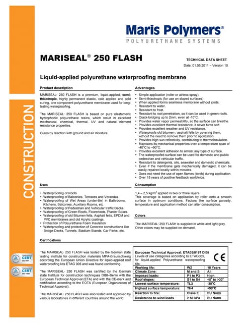 Technical Data Sheet of Mapelastic Smart by Mapei | PDF