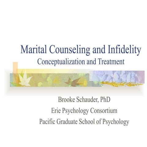 Marital counseling and infidelity