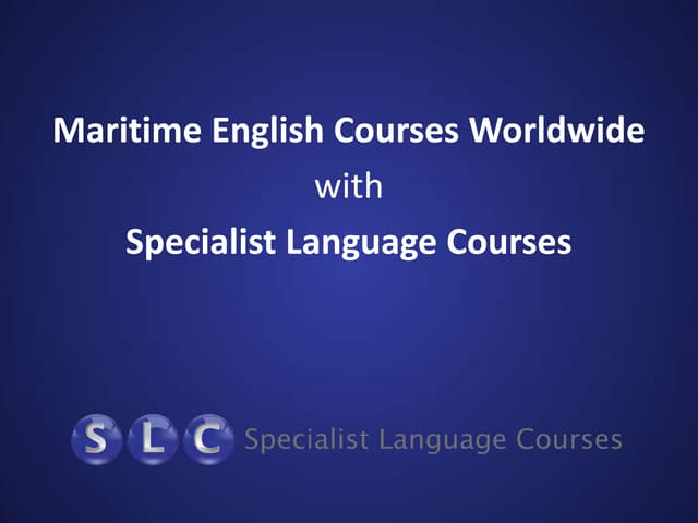 Maritime English courses worldwide