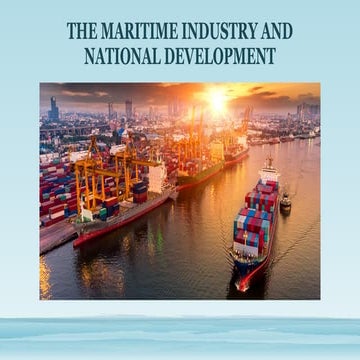 Maritime Industry and National Development | PDF