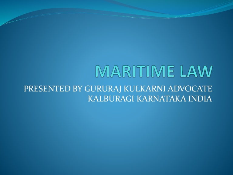 Maritime law