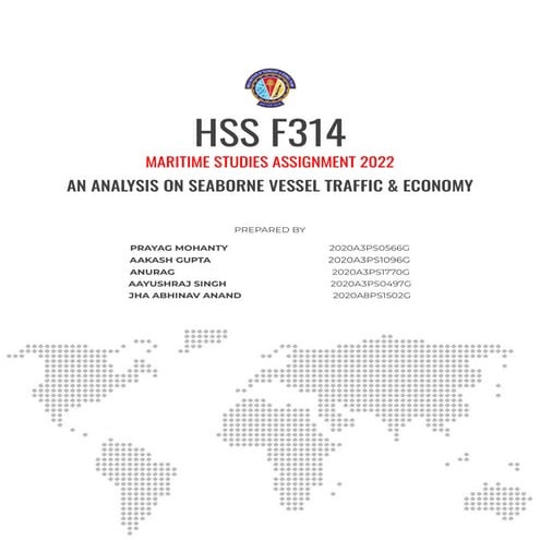 AN ANALYSIS ON SEABORNE VESSEL TRAFFIC & ECONOMY | Maritime Studies | PDF