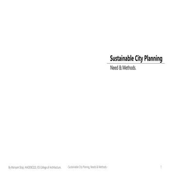 Sustainable City Planning (2018) | PDF