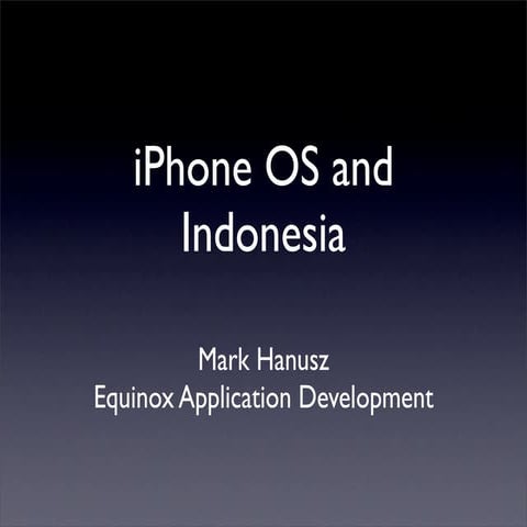 iPhone OS in Indonesia
