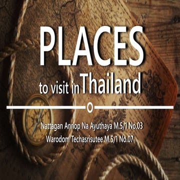 Places to visit in Thailand