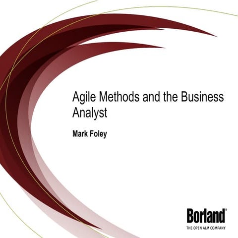 Mark Foley   Agile Methods And The Business Analystc