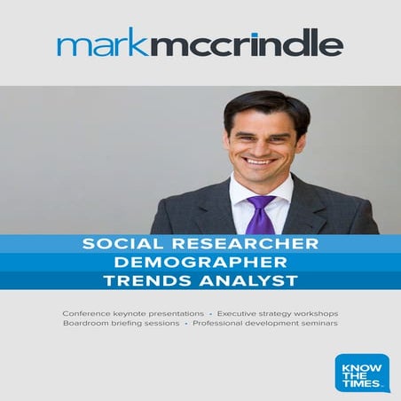 Mark McCrindle Professional Speaker info pack
