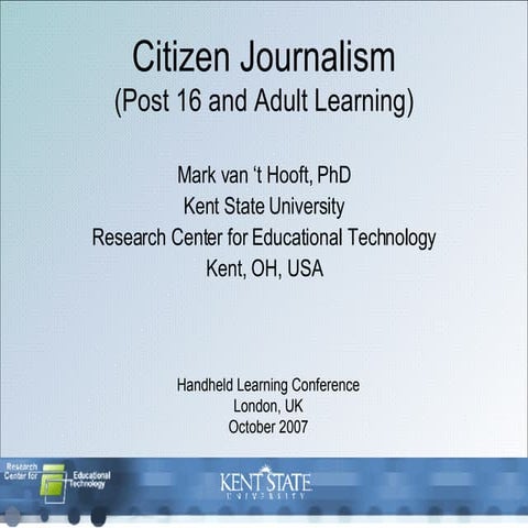 Mark Van't Hooft, Kent State University