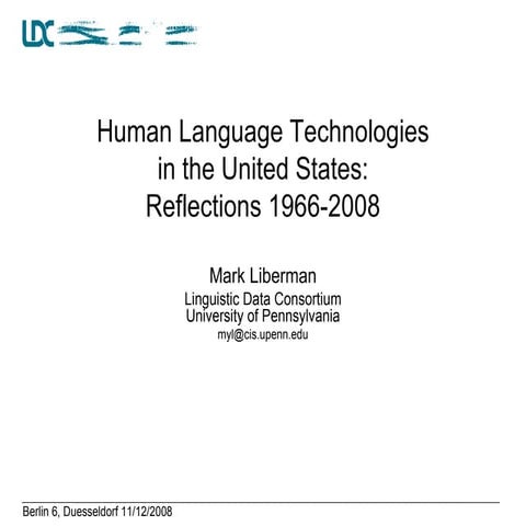 Berlin 6 Open Access Conference: Mark Liberman