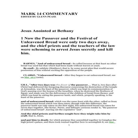 mark 14 38 commentary