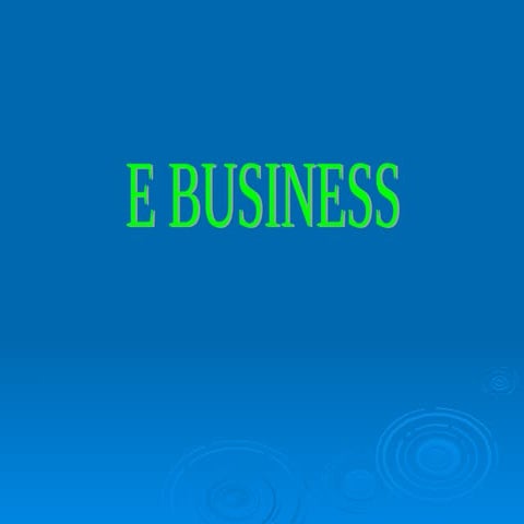E-businessACTIVITY