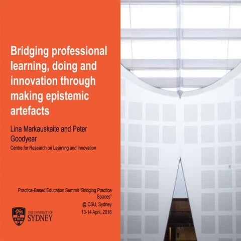 Bridging professional learning, doing and innovation through making epistemic...