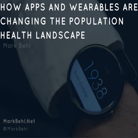 Mark Behl Presents: How Apps and Wearables Are Changing the Population Health Landscape
