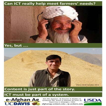 Can ICT really help meet farmers' needs? Yes, but ...